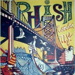 Phish Camden concert poster from 2003 from the legendary Pollock.